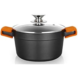 Cacerola Orbegozo Orbegozo CDH 3020 - Cacerola Honda Aluminio fundido, Antiadherente, 2,8 L, tapa, Asas de Silicona