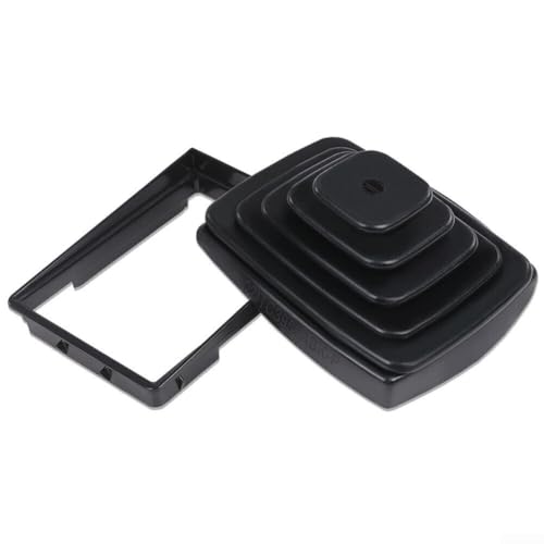 Eawfgtuw Soufflet de levier de vitesse de voiture – Kit de soufflet de levier de vitesse de voiture en plastique noir avec bague de retenue pour Jeep TJ Wrangler 1997–2004