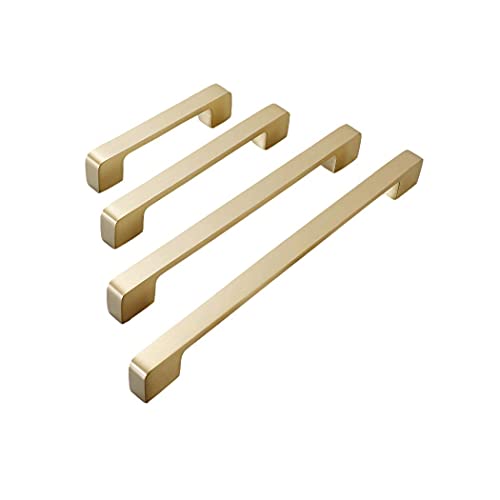 WYNWJ Zieht Griffe Griff, 1 Stück Massiver Kupfer Möbelgriff Schrank Zieht Schubladenschrank Schrank Knöpfe 100% Reines Kupfer Glod/145Mm-Hole Distance 128Mm - Image 6