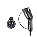 JIEBMEI Portable 32A 7.2KW EV Charging Cable Type2 to Type1 for EV Hybrid PHEV Cars Full Lenght 3.5/4M with Public Charging Stations(7.2KW)