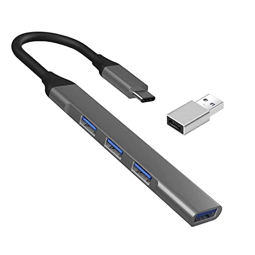 Image of ENTWINO C Type USB Hub with 4 Ports, 1 Port USB 3.0 & 3 Ports USB 2.0, Free C Type to USB OTG, Compatible for Laptop, Desktop Computer, Pen Drive, Mobile, Camera, Web Cam, Mouse, Keyboard, Tab, etc