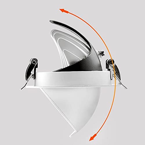 SDUYTDG Lot de 4 projecteurs de Plafond rétractables rotatifs à 360 ° Spots de Plafond Anti-éblouissement Globe oculaire Éclairage encastré Gimbal LED Disk Light, 6000k, 4000k, 3000k sélectionnable – vue 4