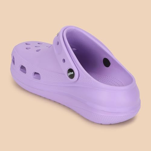 Image of YOHO High Heel Clogs for Women | Waterproof Monsoon Footwear & Rainy Sandals | Lightweight Cushioned Chappal