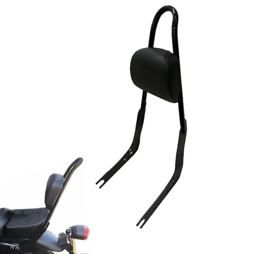 Coussin de dossier passager noir Sissy Bar custom Moto Guzzi V9 16-19