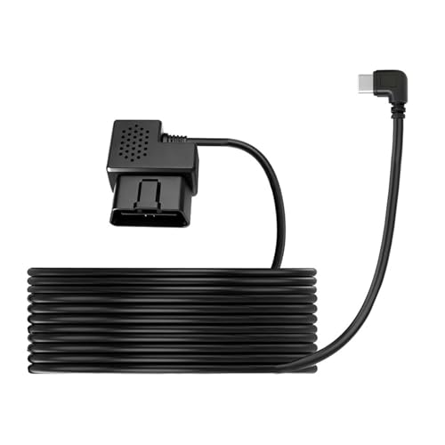 Genérico Cable Alimentación OBD - Cable Reductor Flexible 12V/24V a 5V de Fácil Instalación | Adaptador De Energía para Coche - para Aparcamiento Viajes Conducción Diaria Instalación Nocturna