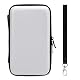 Tragetasche für Spielkonsolen, Hartschale, Schützende Reisetasche für New 2DS XL, 2DS LL, New 3DS, 3DS mit 8-Slot-Kartuschenhalter, Leicht und Tragbar, Wasserabweisend (Silver)