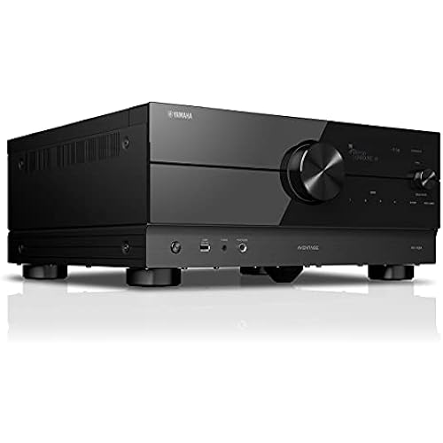 Yamaha RX-A6A AVENTAGE 9.2-Channel AV Receiver – 8K and 4K/120 HDMI, eARC, Dolby Atmos, DTS:X, Auro-3D, Surround:AI, Wi-Fi, Bluetooth, MusicCast