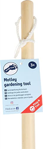 small foot Gartenwerkzeug-Set Kunterbunt aus Holz und Metall, Rechen, Schaufel, Spaten und Harke, ab 3 Jahren, 10838