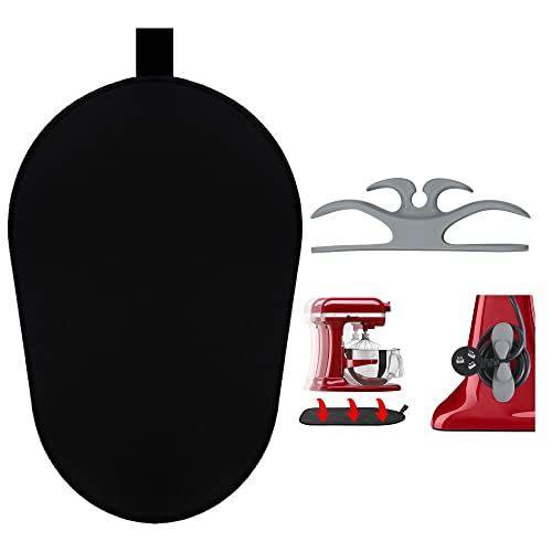 Sliding Mat for Kitchenaid Mixer, Mover Mat Pad for 5-8Qt Bowl Lift Stand Mixer, Kitchen Appliance Slider Compatible for Pro 600 Stand Mixer with Grey Kitchen Accessory, Kitchen Aid Mixer Accessories