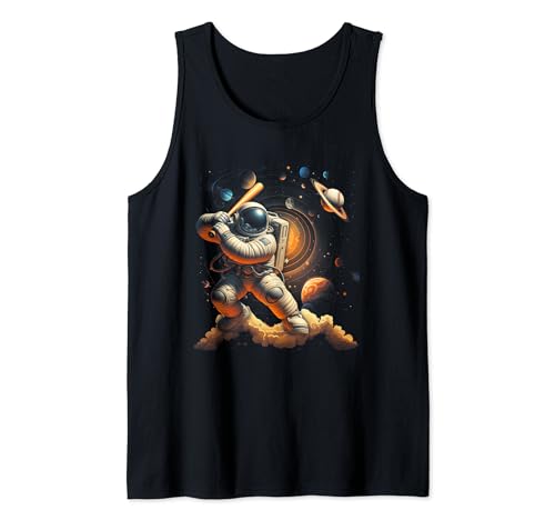 Baseball Novelty Astronaute Funny Baseball Player In Galaxy Débardeur