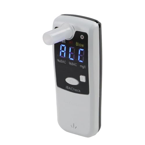 Image of Breathalyzer with LED Display, Visible at Night. Long Battery Life and Last 300 Test with Alkaline Batteries (W&B 178)