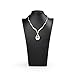 Oirlv Leather Necklace Display Stand Black Jewelry Mannequin H13.2inch