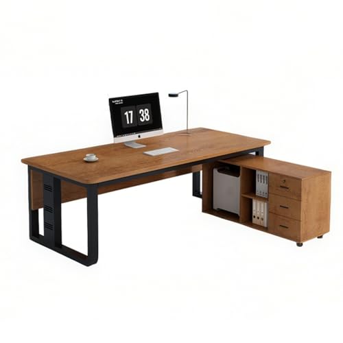 Design moderno e minimalista: la nostra scrivania per computer presenta un look elegante e contemporaneo che si abbina a vari stili di arredamento ed è costruita per durare. L'ampia superficie di lavoro offre ampio spazio per computer, laptop, tazza da caffè, piccole piante, tastiera e molto altro ancora. Ideale per uffici domestici e aree di studio, questa scrivania combina funzionalità con un'estetica elegante.