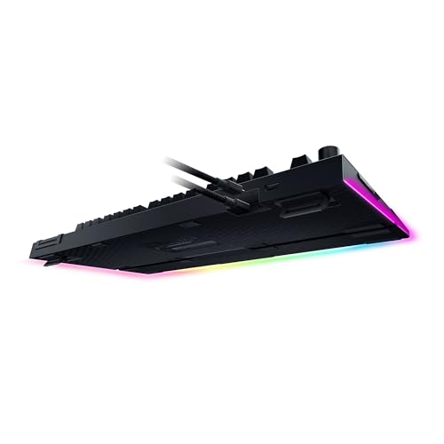 Razer BlackWidow V4 Pro (Switches Jaune) - Clavier Gamer Mécanique Snap Tap (Switches Mécaniques Silencieux, 8 Touches Macro Dédiées, Repose-Poignet en Similicuir) AZERTY Clavier FR | Noir