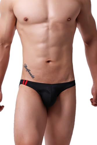 Bikini de elastano de talle bajo para hombre calzoncillo estampado cómodo