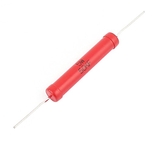 Aexit Resistance Tolerance Fixed Resistors 5% 5W 50k Ohm High Voltage Glaze Single Resistors Resistor Red