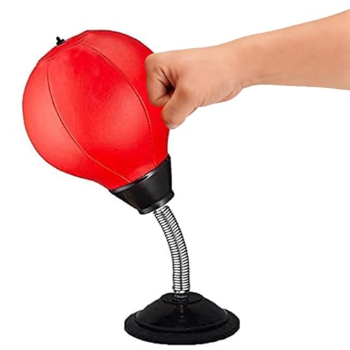 Desktop Punching Bag Stress Buster with Suction Cup for Office Table and Counters Heavy Duty Stress Relief Ball Desk Boxing