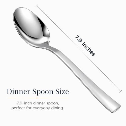 Image of SANTUO 8-Piece Fork and Spoon Set, Stainless Steel Flatware Set with 4 Dinner Forks and 4 Dinner Spoons, Mirror Polished Dishwasher Safe Silverware for Home Kitchen Restaurant