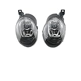 Fog Lights 2piece DRL Angel Eye Fog Light Car LED Lens Lamp for Vw for Jetta Mk6 for Tiguan (Style B Yellow)(Style A Yellow)
