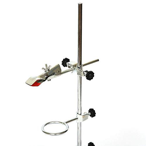 Support de Support en MéTal de Qualité Laboratoire, Pince de Burette DoubléE de LièGe avec 2 Anneaux de Cornue (2 Pouces, 3 Pouces de DiamèTre)