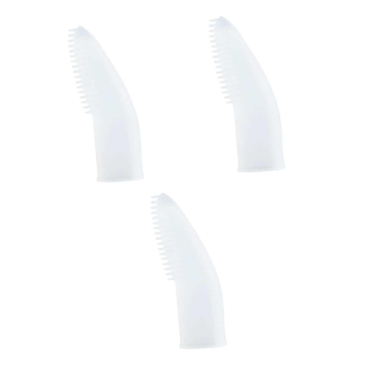 Kisangel 3pièces Brosse à Dents Silicone Pour Chien Outil De Nettoyage Dents Animaux Pour Chiots Prévention Plaque Et Du Tartre