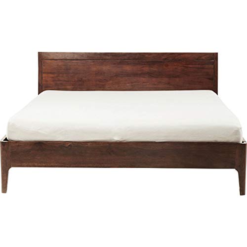 Kare Design Holzbett Brooklyn Walnut, braun, Sheesham-Massivholz, Doppelbett, 160x200cm