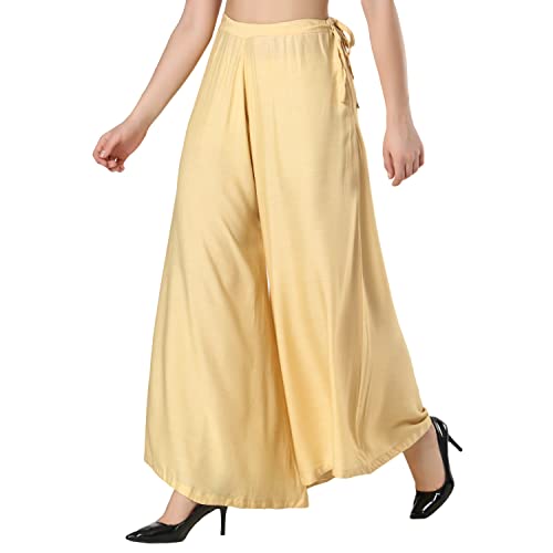 Image of Super Soft Flared Solid Rayon Sharara In 10 Attractive Colours For Women's And Girl's