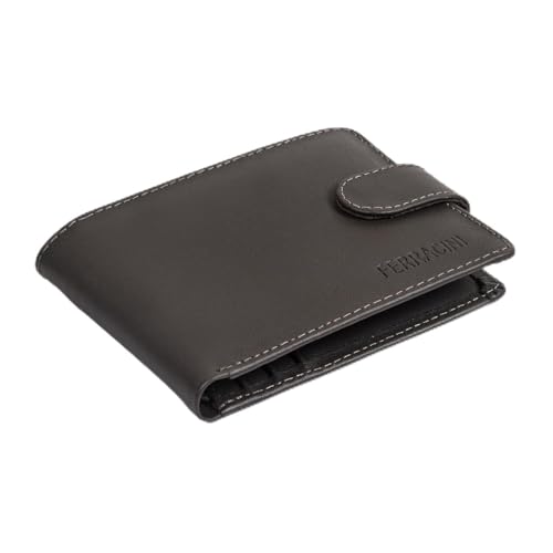 Ferracini, CARTEIRA MASCULINA FERRACINI CF396 COURO COM FECHO CENTRAL Cor:Marrom
