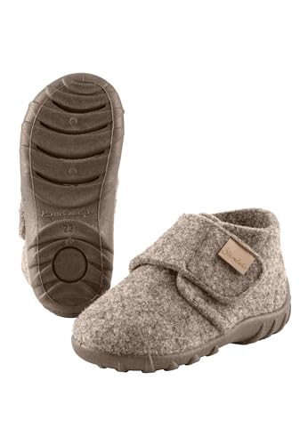 Hausschuh Uni, Girls Smooth Shoes, Brown, 26 EU, brown, 26 EU2