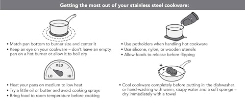 KitchenAid Stainless Steel Cookware Induction Pots and Pans Set, 10-Piece | polished steel, versatility, 5 ply stainless steel cookware set, oven safe to 500Â°F, cooking pots and pans set, pot and pans - image 8