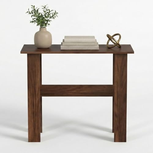 Image of Beten Standard Engineered Wood Study and Computer Laptop Table for Home or Office, WFH Desk, with Storage for Books and Decor Display for Adults Kids Students (Classic Brown)
