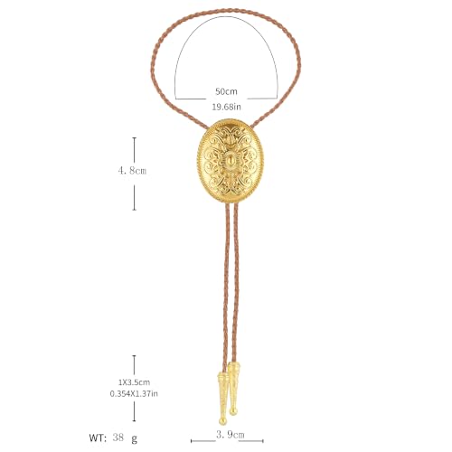 Image of Jeilwiy Bolo Tie for Men, Western Bolero Tie Cowboy Ties Native American Cowgirl Bolo Tie Accessories for Men Women