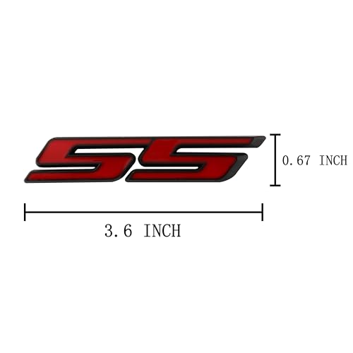 Image of 1PC SS Emblem 3D Metal Car Sticker Decoration Car Side Rear Badge for Cars Trucks SUV Luggage Computers (Red Black)