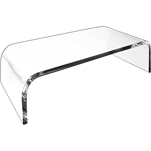 Soporte acrílico para monitor portátil elevador transparente de escritorio resistente