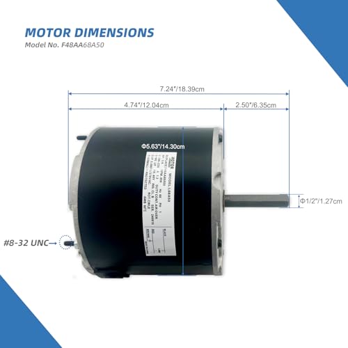 Motor de Ventilador Condensador F48AA68A50 para York, Coleman, GE, Genteq miniatura 5