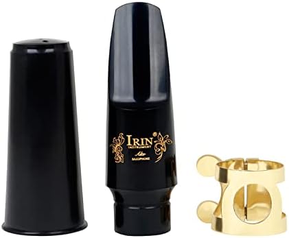 3pcs Set Professional Saxophone Mouthpiece+Clip+Clip Cap For Soprano Saxophone Musical Instrument Accessories Saxophone Mouthpiece Cap Ligature Saxophone Mouthpiece Set Ligature