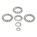 10Pcs Stainless Steel Internal Tooth Star Lock Washers Assortment Kit - Included: M2.5, M3, M4, M5, M6, M8, M10, M12