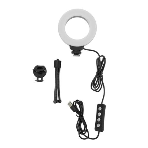 CAXUSD Djustable Temperature Ring Light for Camera Compact Lightweight for Video Calls Conference Self-Broadcasting