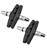 WIROJ 2 Pairs (4 Pieces) MTB Bike Cycle Bicycle Rubber V-Brake Pads No-Noise No-Skid, 70mm (Black)