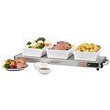 tavola calda catania DIMENSIONI GENEROSE: Il vassoio riscaldante ha una grande superficie di 60 x 20 cm, ideale per mantenere caldi diversi tipi di cibi o anche da utilizzare come scalda piatti.