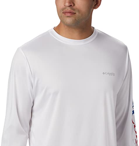 Columbia Men's Terminal Tackle PFG Sleeve™ Long Sleeve Shirt, White, Stars & Stripes, XX-Large3