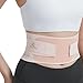 RANDY SUN Ultra Thin Back Braces for Women, Adjustable Lower Back Waist Support Wrap Under Clothes Compression Lower Lumbar Support Belt Breathable Brace, Pink, Medium