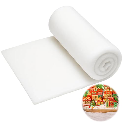 EujRcf 1 Pack Snow Blanket Fake Snow Artificial Blanket Roll Christmas Decoration White for Indoor and Outdoor Use 96 x 31 Inches