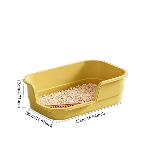 Arenero grande para gato con lados altos y diseño anti-salpicaduras miniatura 2