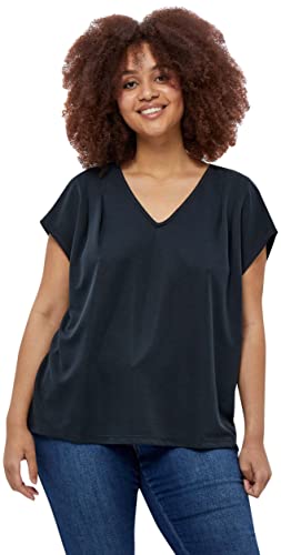 Peppercorn Lana V-Neck Cap Sleeve T-Shirt Curve