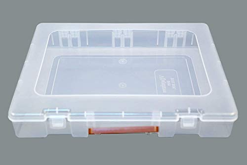 Image of Multipurpose Plastic Rectangular Storage Boxes with Locks and Handle Matte Finish for Saree, Laptop, Books (Set of 2, Rajkumari)
