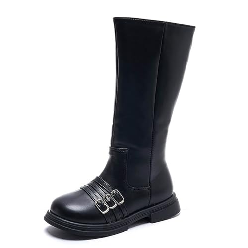 Girls Knee High Boots Side Zipper High Top Riding Shoes Fall Winter Fashion Steampunk Goth Long Boots3