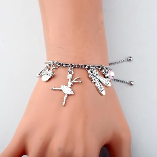 Image of SEIRAA Dance Bracelet Ballet Teacher Jewelry I Love Dance Gift Dance Charm Bracelet For Dancing Lovers