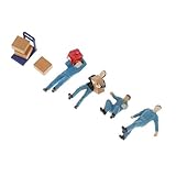 F Fityle 1/64 人形 人物 人々 人間 人間フィギュア 塗装人 ・ジオラマ・建築模型・電車模型に 全3色, 青