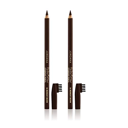 Jordana Fabubrow Eyebrow Pencil (Midnight Brown, 2 Pack)